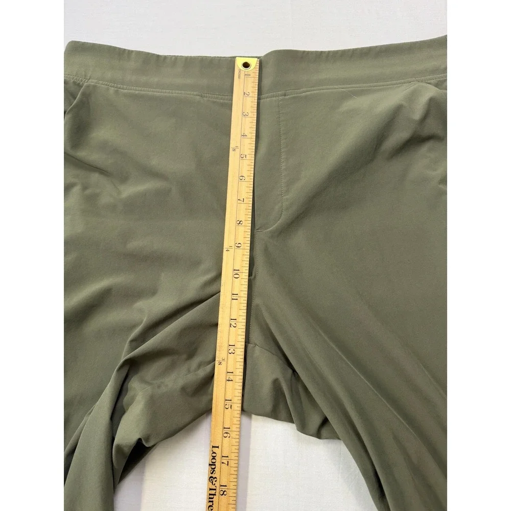Athleta Brooklyn Mid Rise Ankle Pant‎ Women Size 18 Green Travel Commute Active